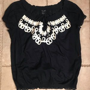 Banana Republic navy blouse